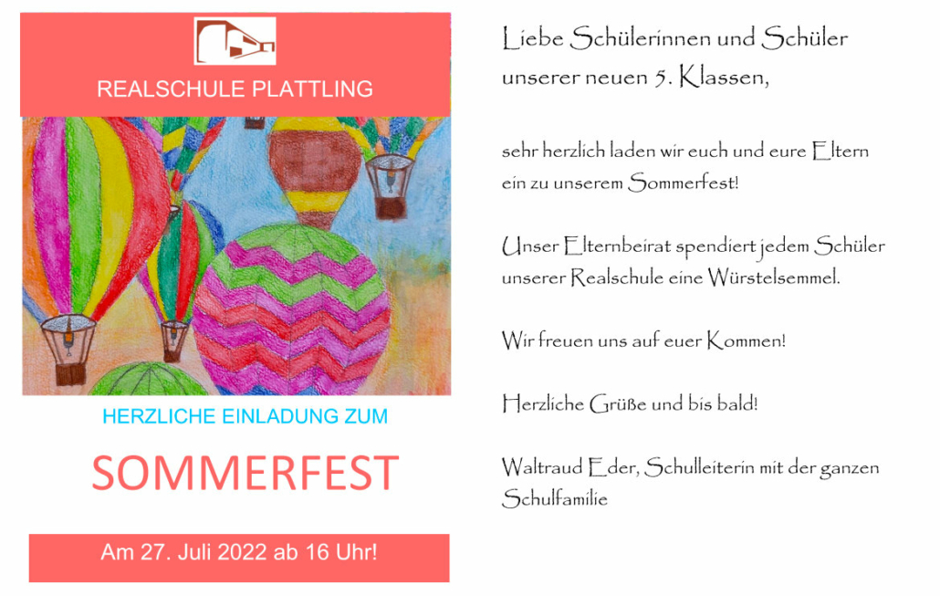 2022 Einladung Sommerfest